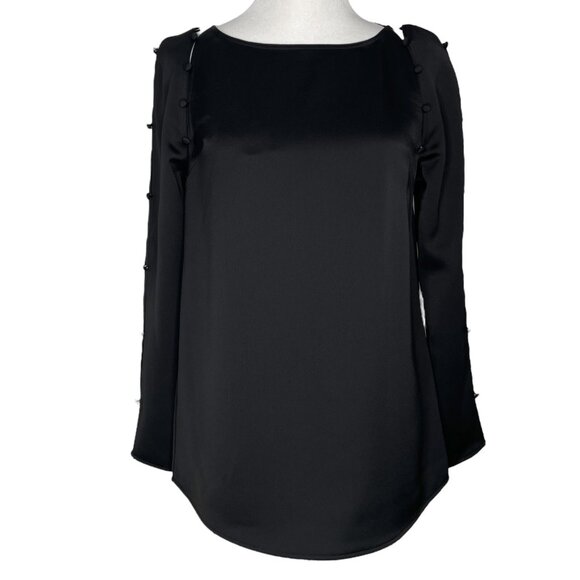 Calvin Klein Womens Top Size XS Cut Out Sleeves Button Detail Oversized Flawed - Picture 1 of 12
